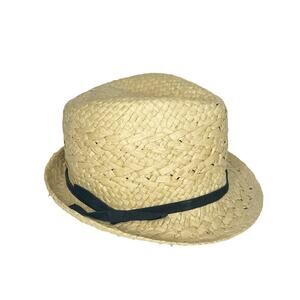 D&Y Paper Crochet Fedora Panama Hat Summer Beach Straw Hat with Ribbon Trim OS